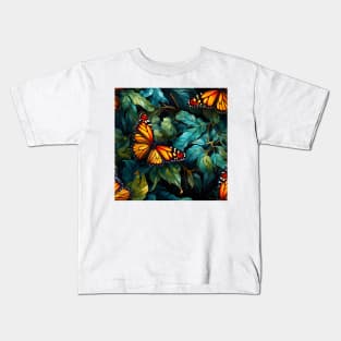 Monarch Butterflies Watercolor 7 Kids T-Shirt